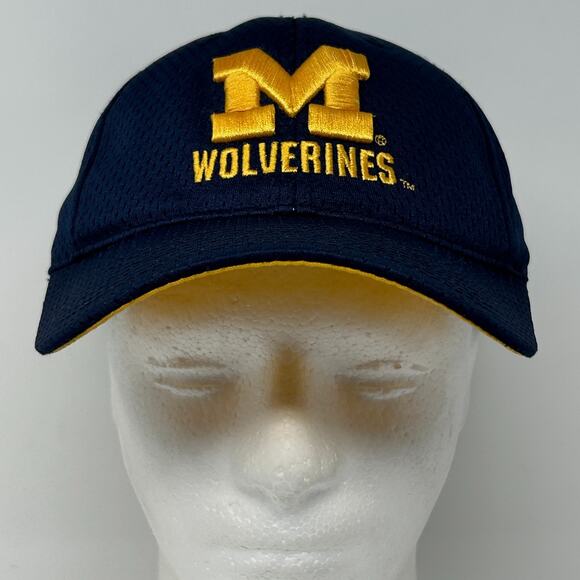 Michigan Wolverines Hat Cap University Starter Strapback Blue Jersey Mesh NCAA - Picture 2 of 9